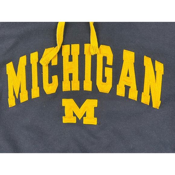 University of Michigan Hoodie Mens S Blue Yellow Stadium Athletics Wolverines - Picture 3 of 7